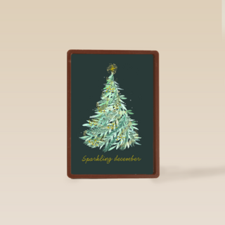 Kerstkaart klassiek Sparkling december