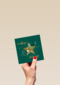 Kerstkaart groen gouden ster