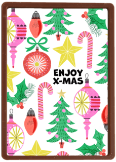 Kerstkaart enjoy xmas zuurstokken