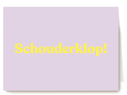 goed gedaan kaart andc schouderklopje