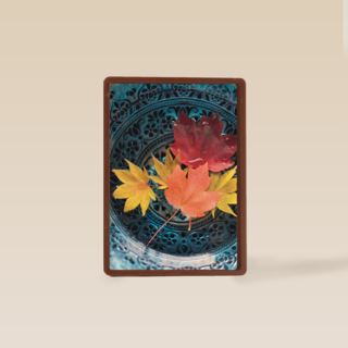 herfst kaart herfstbladeren