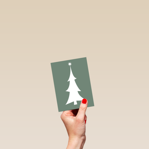 hallmark kerstkaart met kerstboom