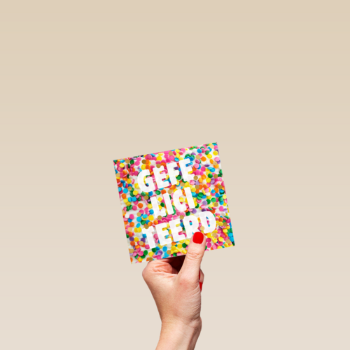 Gefeliciteerd kaart met confetti
