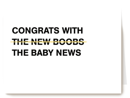 congrats with the new boobs