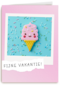 zomer kaart klassiek fijne vakantie met ijsje