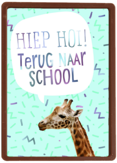 Back to school kaart Giraffe