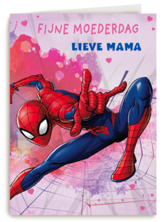 Spiderman moederdagkaart
