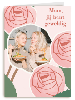 Mam jij bent geweldig fotokaart