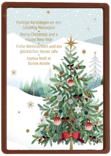 Kerstboom meertalige kerstwens
