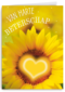 Beterschapskaart zonnebloem met hart