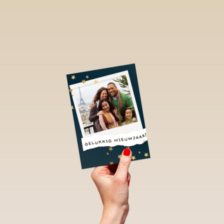 nieuwjaar fotokaart polaroid