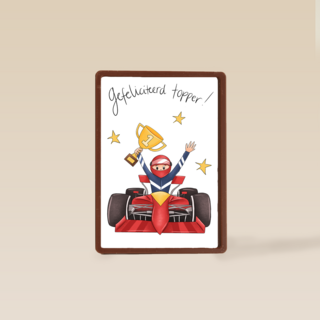 Matia studio raceauto gefeliciteerd topper