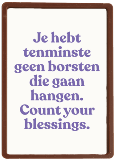 verjaardag kaart grappig borsten die gaan hangen