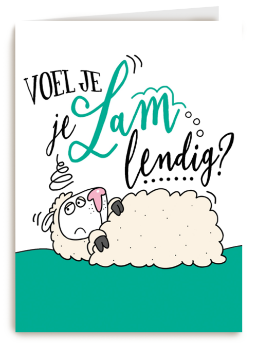 beterschapskaart schaap voel je je lamlendig
