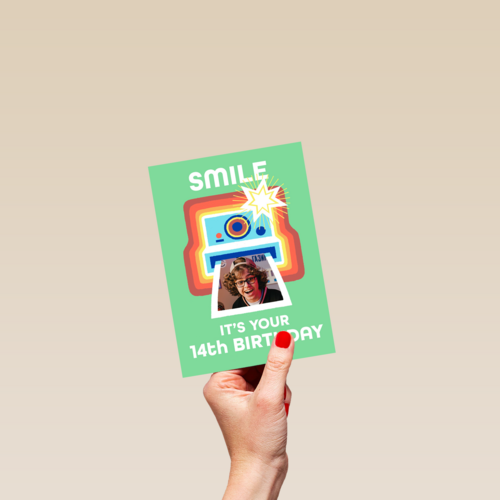 smile for the polaroid for your 14th birthday