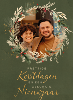Prettige kerstdagen gelukkig nieuwjaar fotokaart
