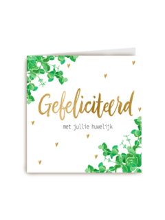 Trouwkaart Gefeliciteerd met jullie huwelijk