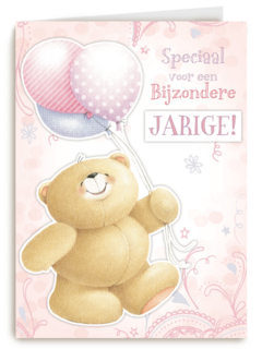 beer met ballon jarig