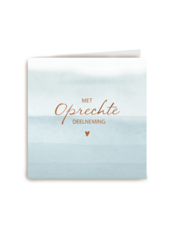 met oprechte deelneming op aquarel