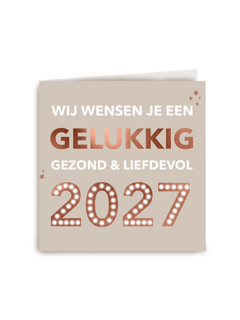 Nieuwjaar 2027 Gelukkig liefdevol