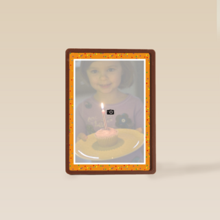 fotokaart blanco oranje omkader