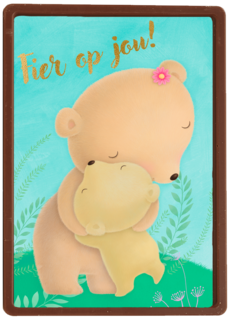 fier op jou met knuffelende beren