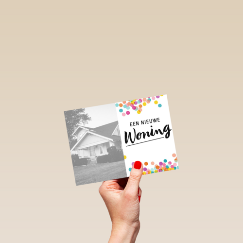 confetti een nieuwe woning