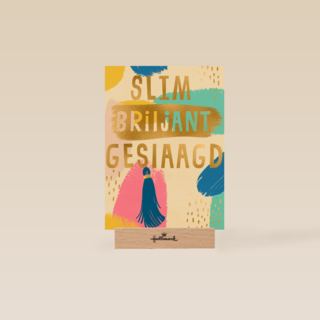 Geslaagd kaart slim briljant geslaagd