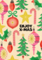 Kerstkaart enjoy xmas zuurstokken