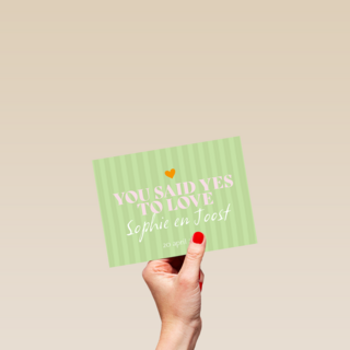 You said yes to love text editable