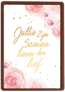 Trouwdagkaart Bloemen Jullie zijn samen liever dan lief