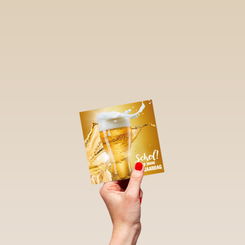 schol op jouw verjaardag met een pintje