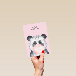 verjaardag kaart hip panda enjoy your day