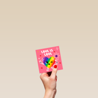 Love is love rainbow heart