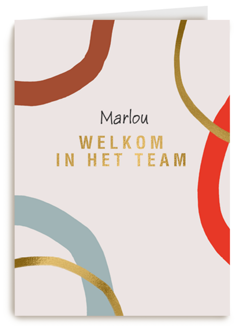 nieuwe baan kaart welkom