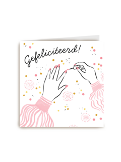 Gefeliciteerd kaart nagellakken
