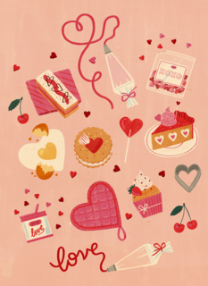 Valentijn liefde taarten