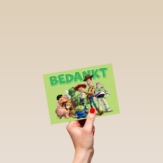 Toy Story Bedankt kaart