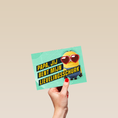 Minions vaderdagkaart mijn lievelingsschurk