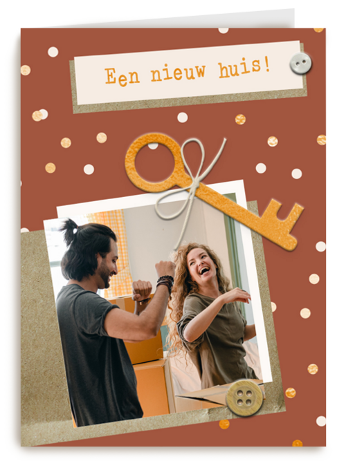 verhuisd fotokaart een nieuw huis