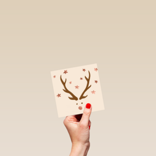 kerstkaart hip rudolph the red nose reindeer