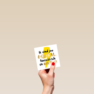 compliment kaart ik vind jou geniaal