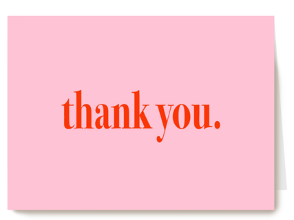 bedanktkaart thank you roze