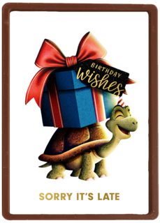 folio sorry its late turtle with present