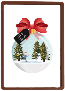 kerstbal met landschap