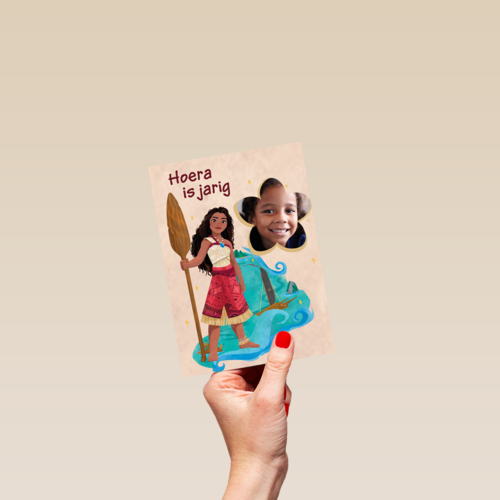Disney Vaiana Hoera Fotokaart