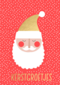 Kerstkaart met getekende kerstman