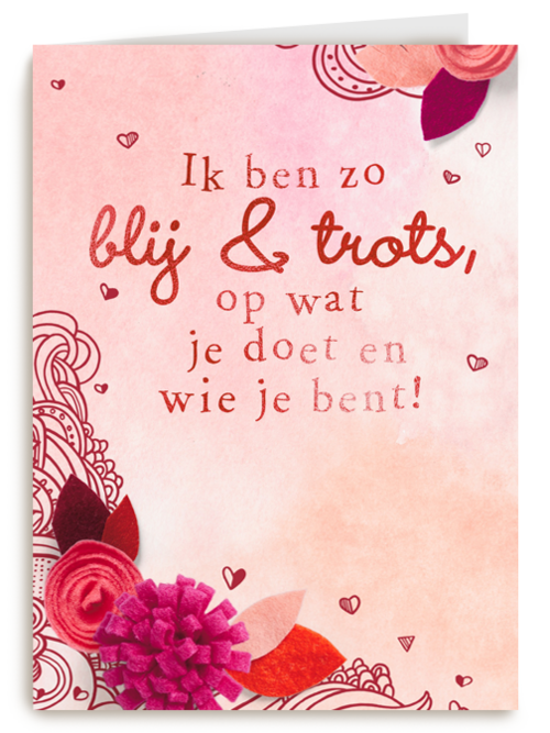 valentijnskaart klassiek blij en trots op jou
