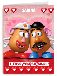 Toy Story liefde kaart Mr en Mrs Potatohead