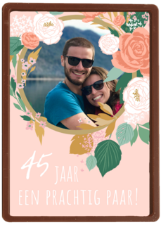 45 jaar een prachtig paar fotokaart
